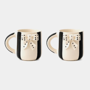 Black Bow Mug Set